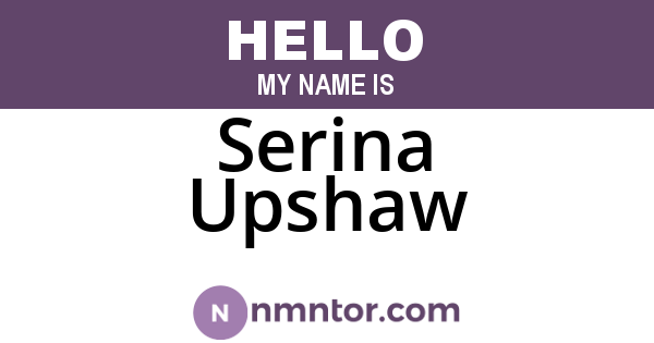 Serina Upshaw