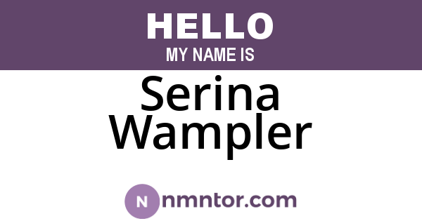 Serina Wampler