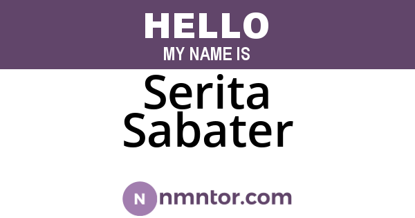 Serita Sabater