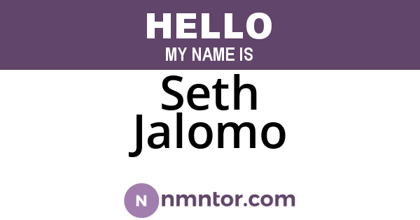 Seth Jalomo