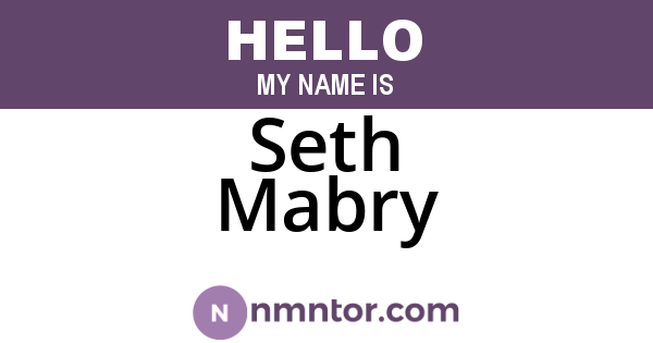 Seth Mabry