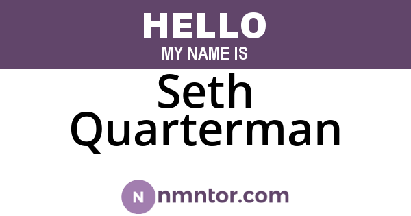 Seth Quarterman
