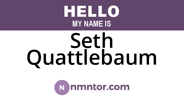 Seth Quattlebaum