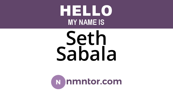 Seth Sabala