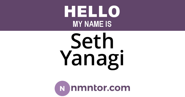 Seth Yanagi