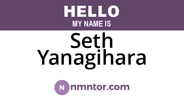 Seth Yanagihara