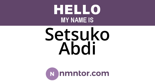 Setsuko Abdi