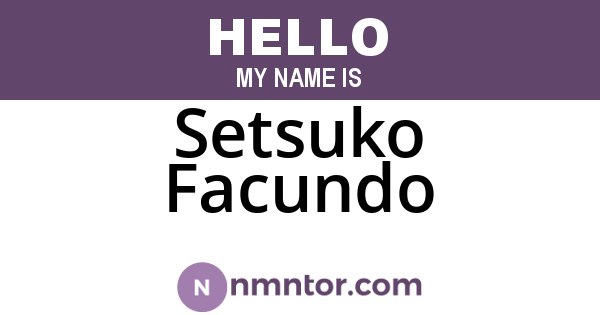 Setsuko Facundo