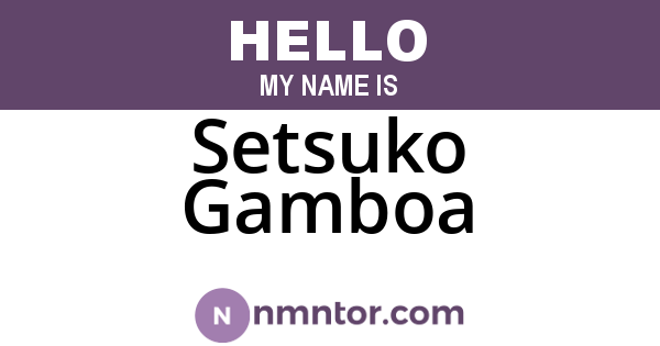 Setsuko Gamboa