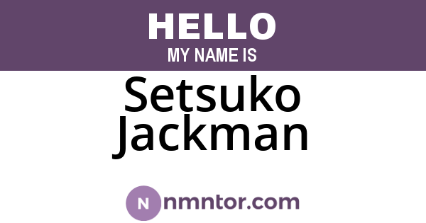 Setsuko Jackman