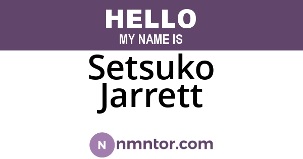 Setsuko Jarrett