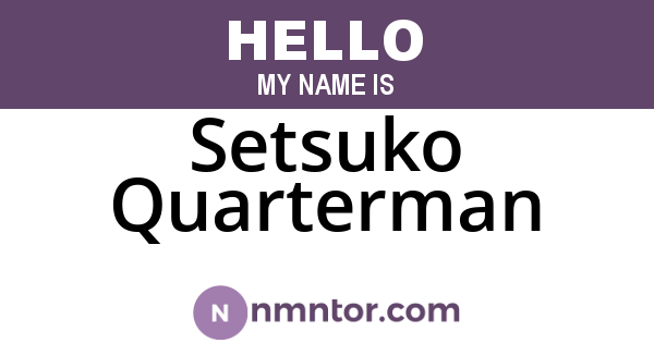 Setsuko Quarterman