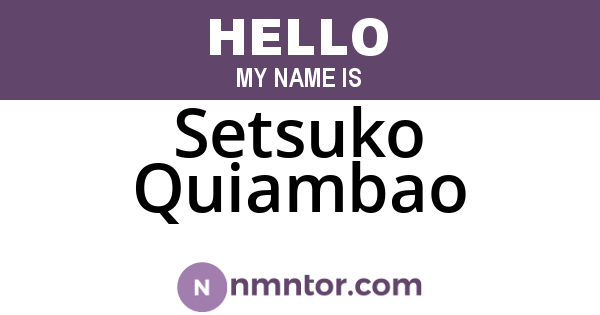 Setsuko Quiambao