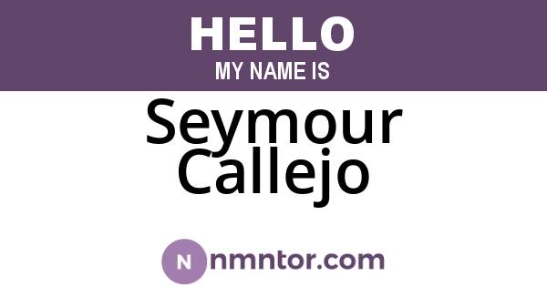 Seymour Callejo