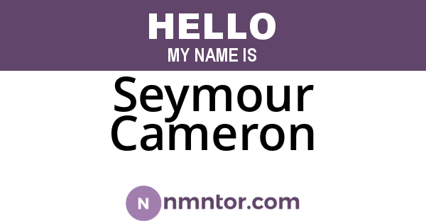 Seymour Cameron