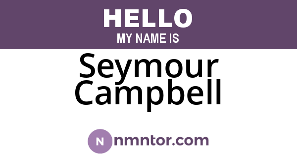 Seymour Campbell