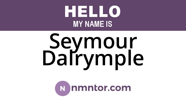 Seymour Dalrymple