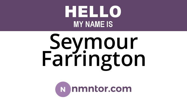 Seymour Farrington