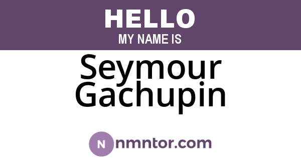 Seymour Gachupin
