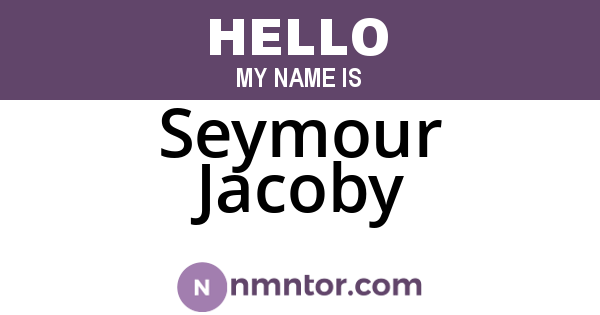 Seymour Jacoby