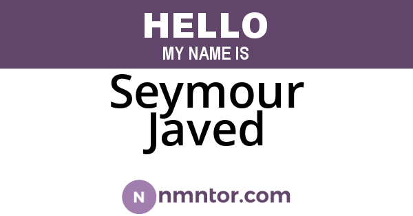 Seymour Javed