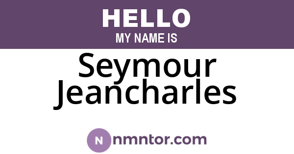Seymour Jeancharles