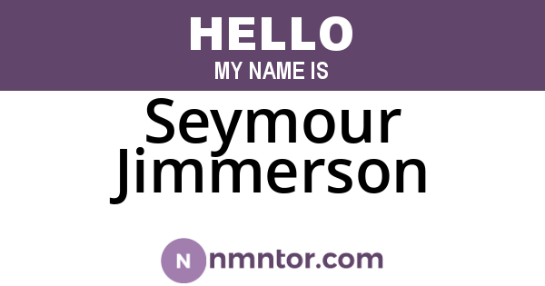 Seymour Jimmerson