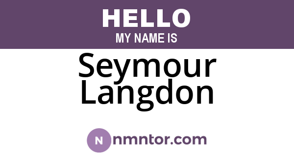 Seymour Langdon