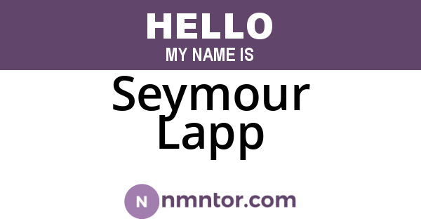 Seymour Lapp