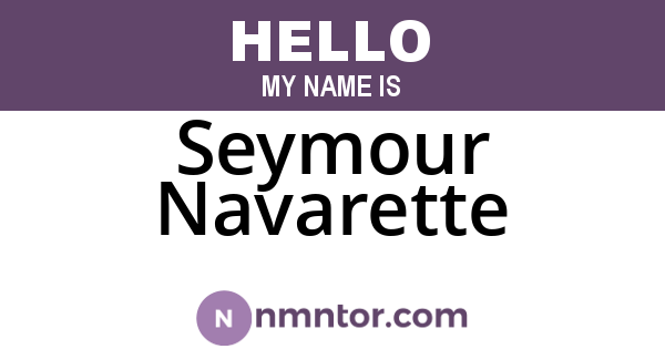 Seymour Navarette