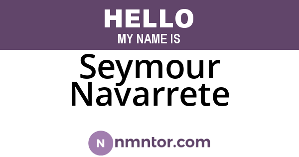 Seymour Navarrete