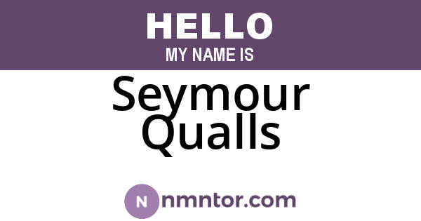 Seymour Qualls