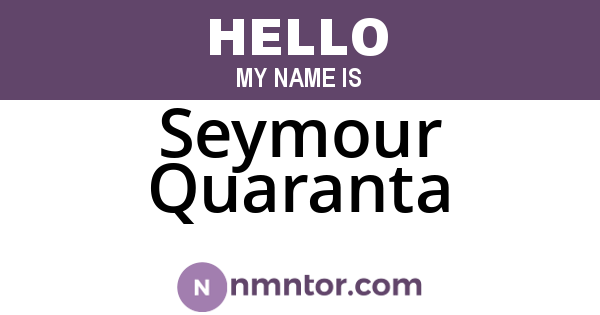 Seymour Quaranta