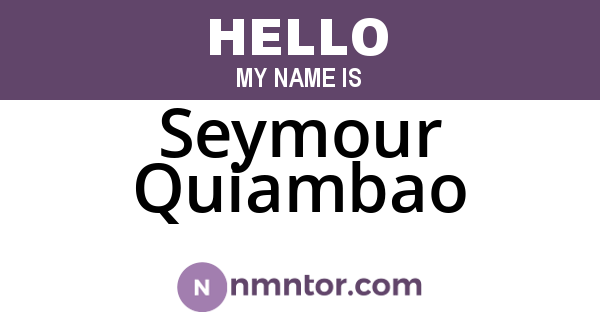 Seymour Quiambao