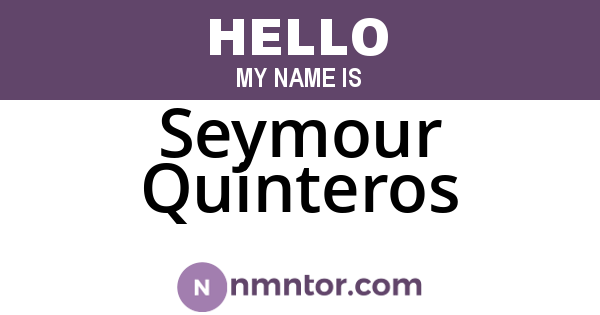 Seymour Quinteros