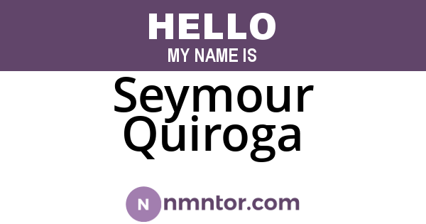 Seymour Quiroga