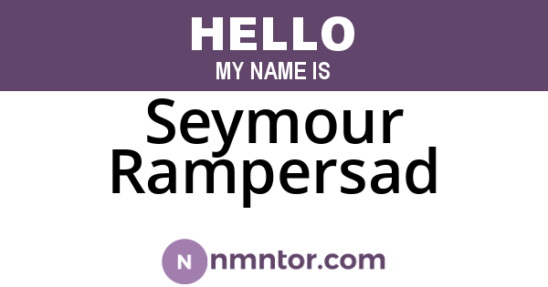 Seymour Rampersad