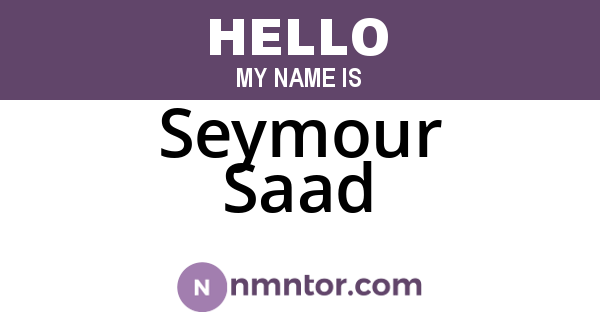 Seymour Saad