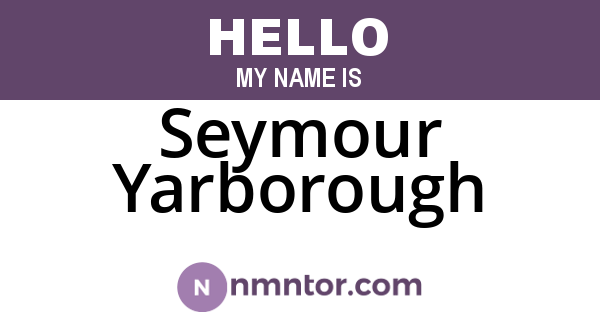 Seymour Yarborough