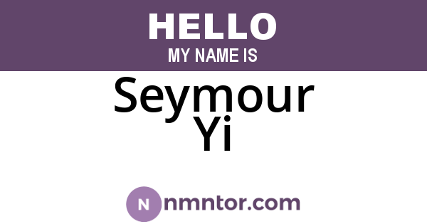 Seymour Yi