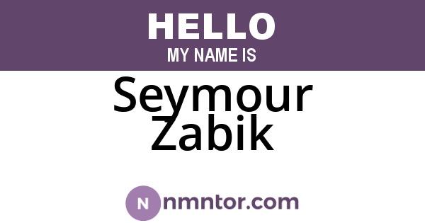 Seymour Zabik