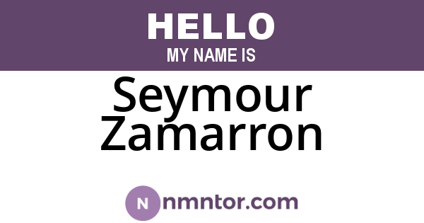 Seymour Zamarron