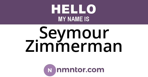 Seymour Zimmerman
