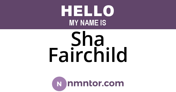 Sha Fairchild