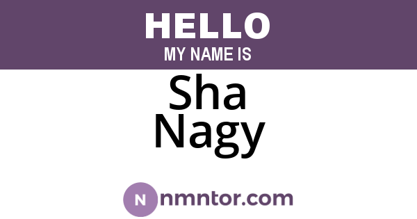 Sha Nagy