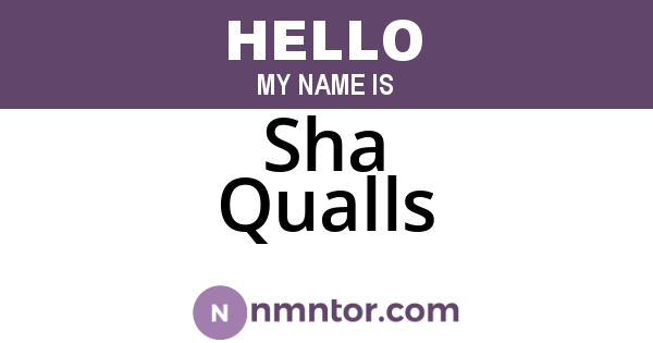 Sha Qualls