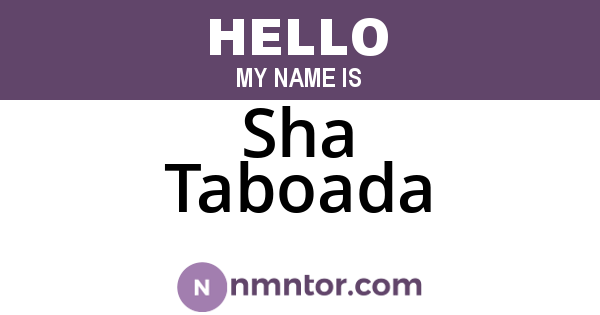 Sha Taboada