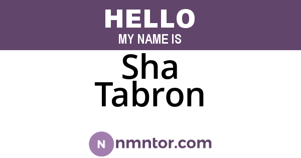Sha Tabron