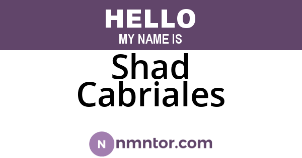 Shad Cabriales