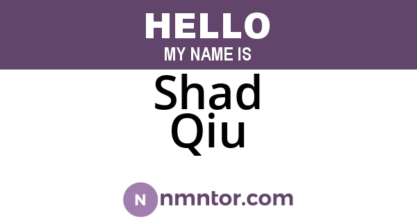 Shad Qiu